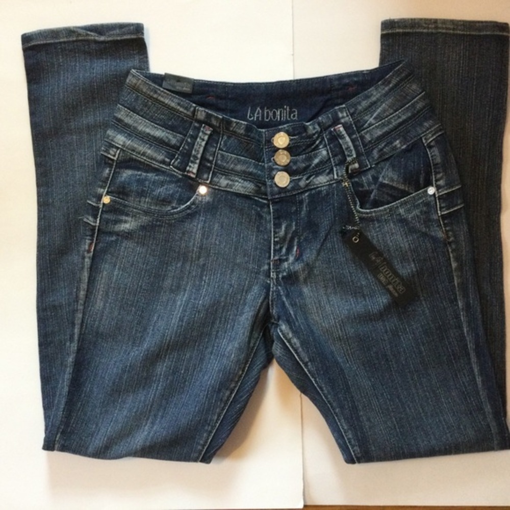 Labonita NWT 3 Button Detailed Distressed Denim Jeans size 13